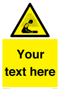 Custom warning asphyxiating atmosphere